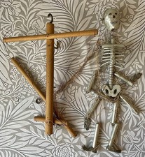 HANDMADE DISJOINTING SKELETON 12” PROFESSIONAL VINTAGE MARIONETTE STRING PUPPET
