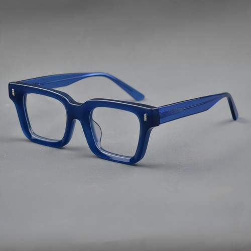 Retro square blue - blue, thick