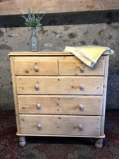 Large Antique Pine Chest of Drawers