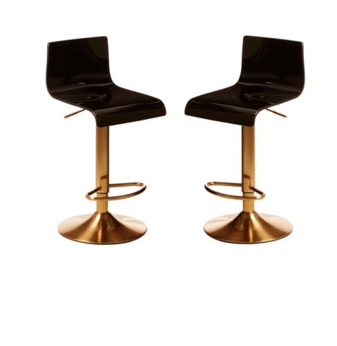 Pair black acrylic bar - pair,