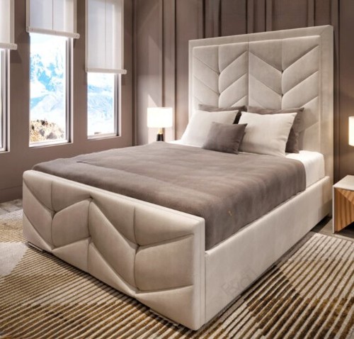Luxury plush velvet athens bed - luxury,