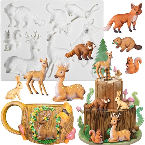Woodland animals silicone - animals,