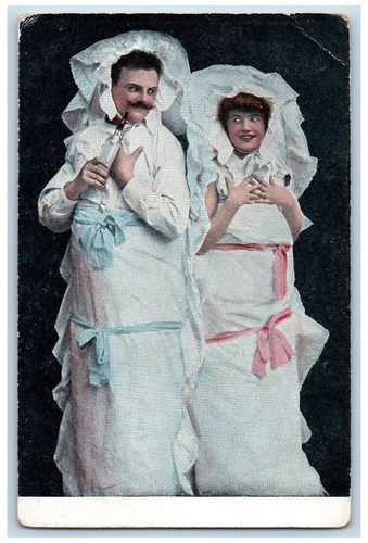 Adult babies weird postcard - weird,