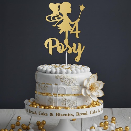 Personalised fairy cake topper - personalised,