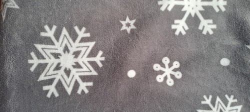 Gray with white snow flakes - with,