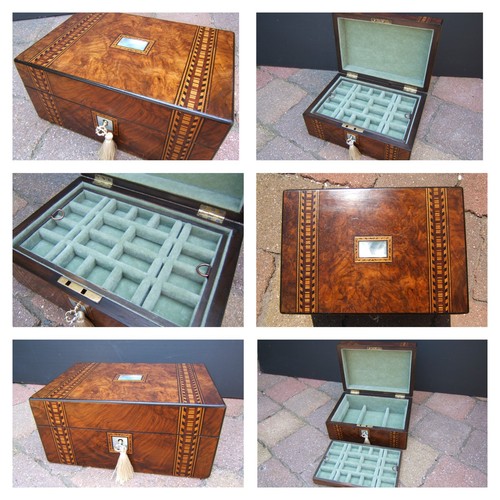 19c antique figured walnut - 19c,