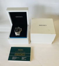 Men's Seiko 5M62-0BS0 Kinetic Wrist Watch Serviced Box Instructions Extra Links