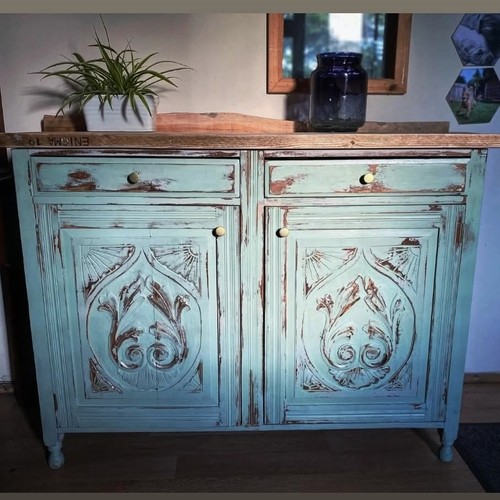 Upcycled wood cabinet - upcycled, in