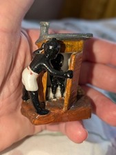 RARE FIND “ONE MOMENT PLEASE” OUTHOUSE  BISQUE CERAMIC FIGURINE - FRANCE/GERMANY