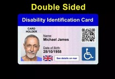 Personalised Hidden Disability UK Access Assistance ID Photo Card QR Code Scan