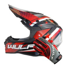 Wulfsport Iconic Motorcross Helmet & MX Shadow Gloves Off-Road Adult ATV Crash