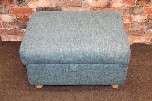 Storage footstool blue - footstool,