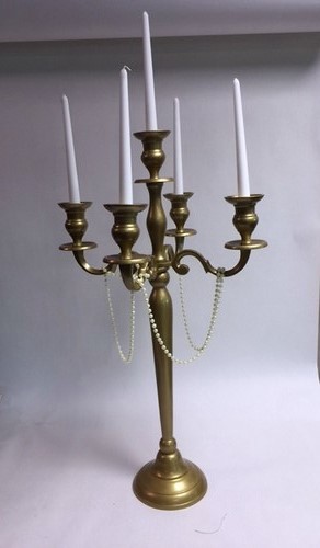 Vintage gold candelabra - candelabra, 60cm