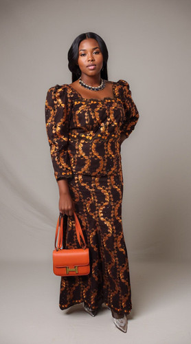 Women african lace dress - african,