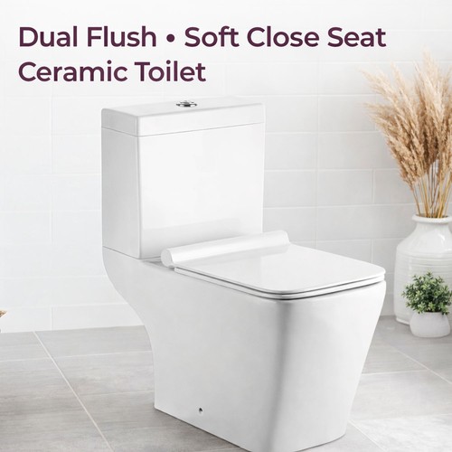 Modern close coupled toilet - modern,