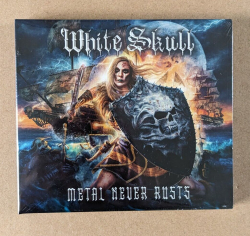 White skull metal never rusts - skull:,