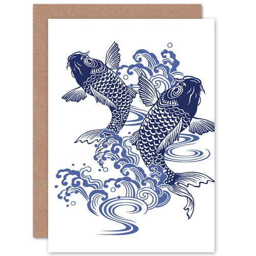 Japanese koi carp illustration - japanese,