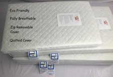 EXTRA THICK Travel Cot Mattress 95 x 65 x 10 CM QUILTED Breathable - Sale Price