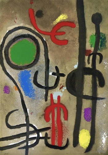 Joan miro original pochoir - original,