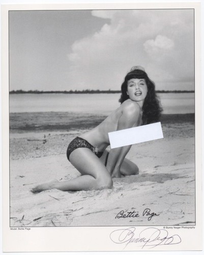Bettie page autographed pinup - bettie,