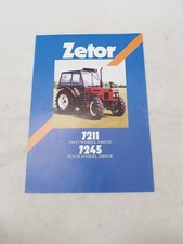 ZETOR 7211 2 WHEEL DRIVE 7245 4 WHEEL DRIVE Tractor Sales Brochure c1970＃