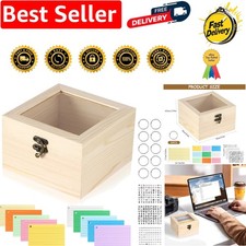 Index Card Box Set, Wooden