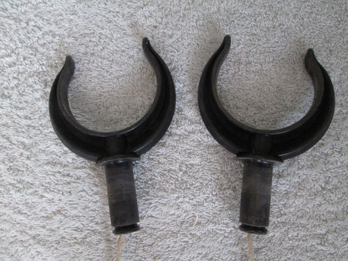 Pair vintage black plastic - black,