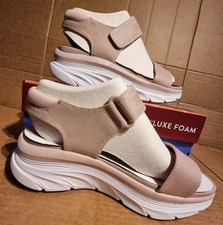 Skechers D'Lux Walker New Block Women’s Blush Adjustable Walking Sandals - UK4