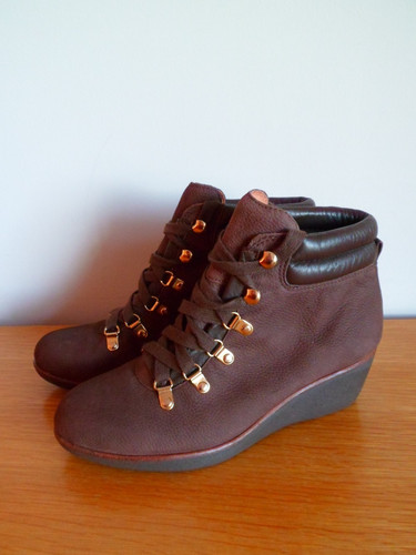 Ladies brown nubuck - brown, flop