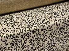 Ponte Roma Stretch Jersey Fabric, Per Metre - Cheetah Jacquard - Cream