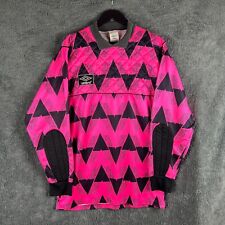 Vintage Umbro Goalkeeper Football Shirt Jersey Pink Long Sleeve Mens XXL 80s