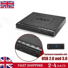 Region Free 1080P HD DVD Player for TV with Remote Control  & AV Cable, UK