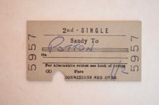 Railway Ticket BRB Sandy to Potton 2nd