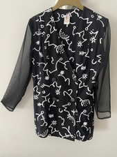 Vintage 80s Retro Boxy Chiffon