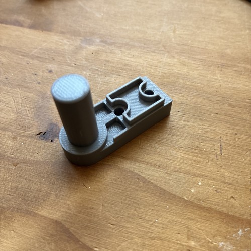 Grey plastic shower door hinge - plastic,