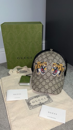 Gucci beige tiger cap - beige,