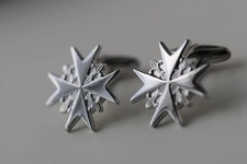 silver 925 maltese cross fleur