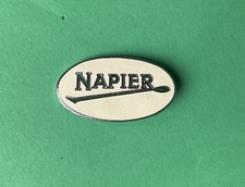 Vintage Napier Enamel pin badge. Luxury motor car Marque / Aero Engines