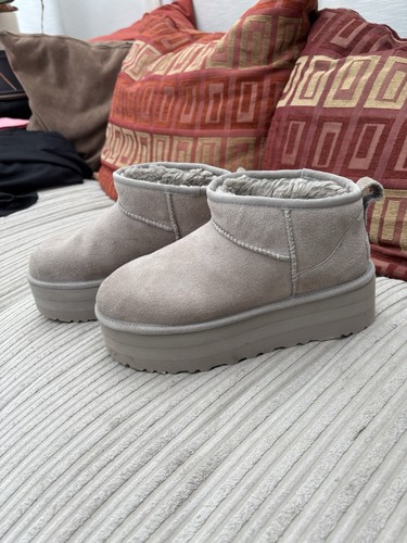 Ugg platform boots - boots, taupe/stone