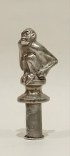 Seated Monkey, Silver Metal