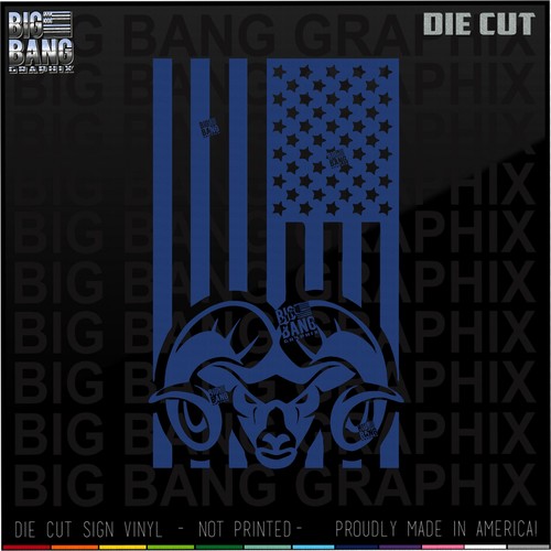 Big horn sheep - big, flag