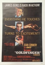 James Bond 007 Goldfinger Vintage Poster - A2 Size