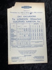 1955 Railway Handbill Cowes Ashey Ventnor Sandown Ryde Shanklin Isle of Wight