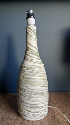 Vintage marbled ceramic lamp - vintage,
