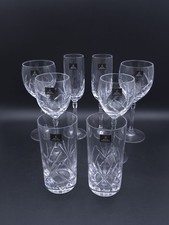 Royal Doulton Daily Mail 24% Lead Crystal 8 Pieces Glass Set-New with Box