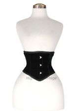 Heavy Duty Steel Boned Corset Women's Underbust Waist Trainer Velvet Corset