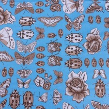 Retro Bugs & Butterfly Blue