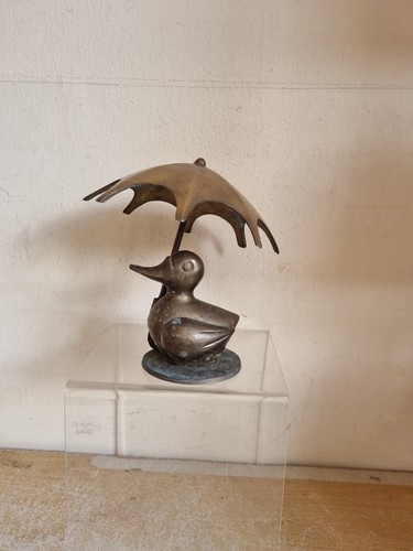 Vintage brass duck with - vintage,