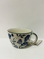Aphorism Hand Crafted Mugs Cups Green  Floral Pattern Tea