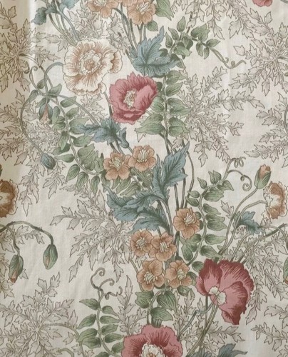Vintage floral curtains cream - floral,